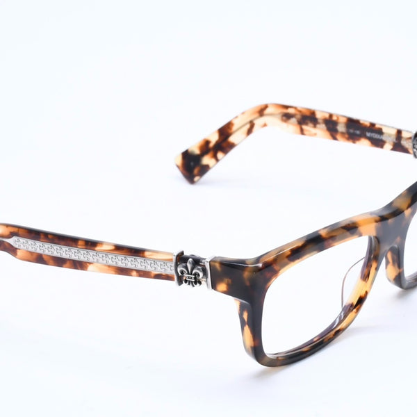 CHROME HEARTS クロムハーツ MYDIXADRYLL 伊達メガネ アイウェア サイズ55□18-135 BSフレア べっ甲カラー シルバー925 美品 中古 4b013763