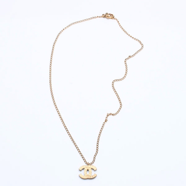 CHANEL Necklace Coco Mark Weight Approx. 5.94g 03P Stamp Gold Gold Necklace Good Condition Used 4c075926