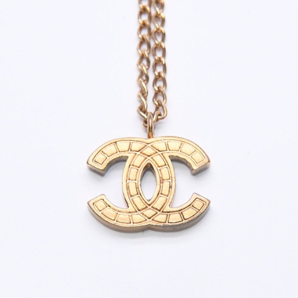CHANEL Necklace Coco Mark Weight Approx. 5.94g 03P Stamp Gold Gold Necklace Good Condition Used 4c075926