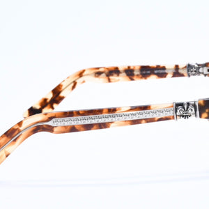 CHROME HEARTS クロムハーツ MYDIXADRYLL 伊達メガネ アイウェア サイズ55□18-135 BSフレア べっ甲カラー シルバー925 美品 中古 4b013763