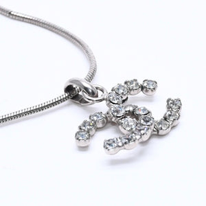 Very Good Condition CHANEL Cocomark Necklace SV 00A Light Stone Silver Used 4b012975