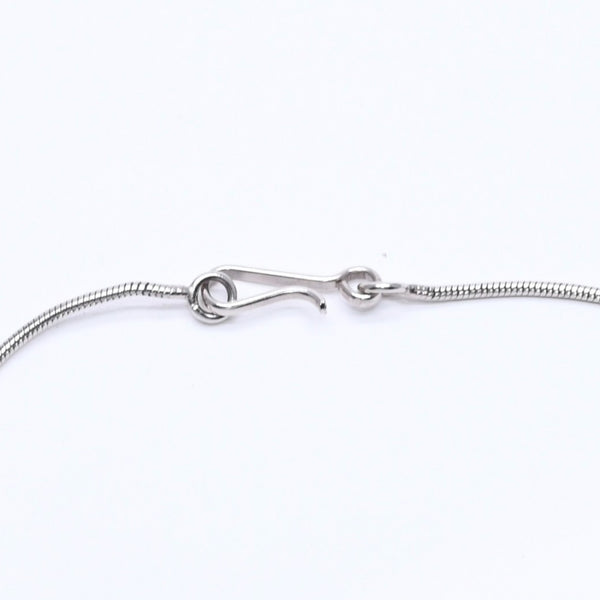 Very Good Condition CHANEL Cocomark Necklace SV 00A Light Stone Silver Used 4b012975