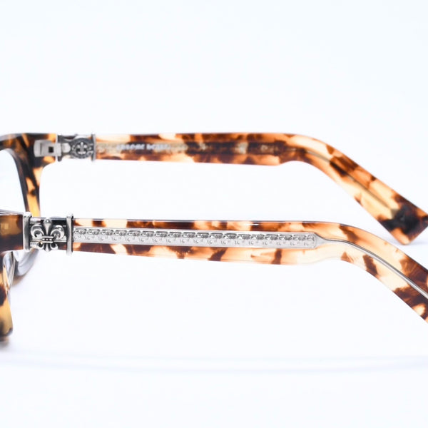 CHROME HEARTS クロムハーツ MYDIXADRYLL 伊達メガネ アイウェア サイズ55□18-135 BSフレア べっ甲カラー シルバー925 美品 中古 4b013763