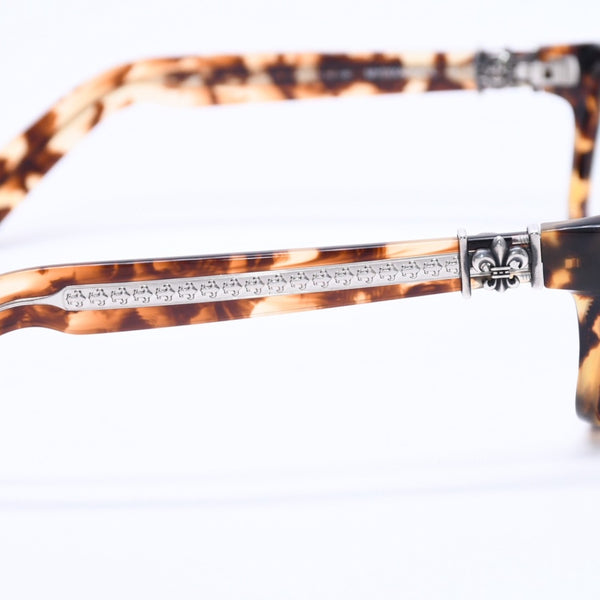 CHROME HEARTS クロムハーツ MYDIXADRYLL 伊達メガネ アイウェア サイズ55□18-135 BSフレア べっ甲カラー シルバー925 美品 中古 4b013763