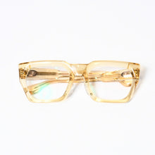 Load image into Gallery viewer, CHROME HEARTS クロムハーツ サングラス アイウェア JELLY&amp;JAM サイズ53□21-140 アセテート ゴールド クリア 美品 中古 4b013633