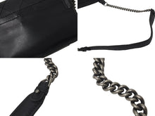 Load image into Gallery viewer, CHANEL シャネル ワイルドステッチ チェーンショルダーバッグ フランス製 18番台 レザー ブラック ブラックメタル金具 美品 中古 4b001378