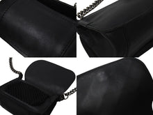 Load image into Gallery viewer, CHANEL シャネル ワイルドステッチ チェーンショルダーバッグ フランス製 18番台 レザー ブラック ブラックメタル金具 美品 中古 4b001378