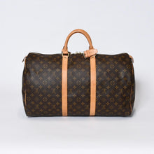 Load image into Gallery viewer, LOUIS VUITTON ルイヴィトン モノグラム キーポル45 ボストンバッグ M41428 PVC ヌメ革 ブラウン ゴールド金具 美品 中古 4b013708
