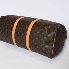 Load image into Gallery viewer, LOUIS VUITTON ルイヴィトン モノグラム キーポル45 ボストンバッグ M41428 PVC ヌメ革 ブラウン ゴールド金具 美品 中古 4b013708