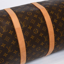 Load image into Gallery viewer, LOUIS VUITTON ルイヴィトン モノグラム キーポル45 ボストンバッグ M41428 PVC ヌメ革 ブラウン ゴールド金具 美品 中古 4b013708