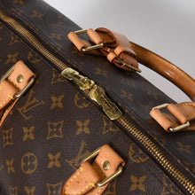 Load image into Gallery viewer, LOUIS VUITTON ルイヴィトン モノグラム キーポル45 ボストンバッグ M41428 PVC ヌメ革 ブラウン ゴールド金具 美品 中古 4b013708