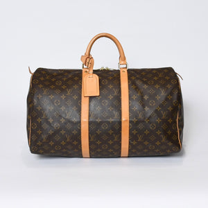 LOUIS VUITTON ルイヴィトン キーポル50 ボストンバッグ M41426 モノグラム PVC レザー モノグラム ゴールド金具 美品 中古 4b013707