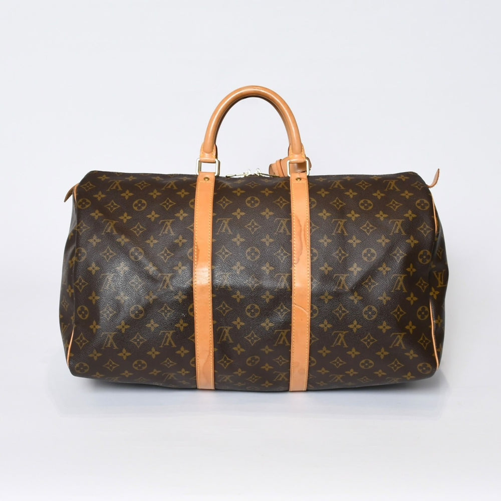 LOUIS VUITTON ルイヴィトン キーポル50 ボストンバッグ M41426 モノグラム PVC レザー モノグラム ゴールド金具 美品 中古 4b013707