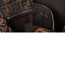 画像をギャラリービューアに読み込む, FENDI フェンディ ワンショルダーバッグ 0915967002 キャンバス レザー ブラウン ズッカ柄 総柄 シルバー金具 美品 中古 4b013868