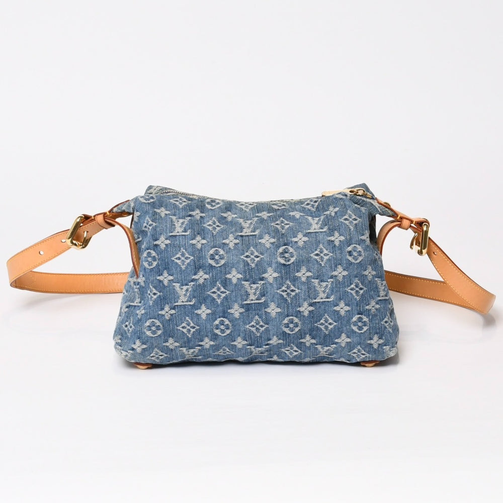 Very good condition LOUIS VUITTON Monogram Denim Baggy PM Shoulder Bag One Shoulder M95049 Indigo Blue Used 4b013842