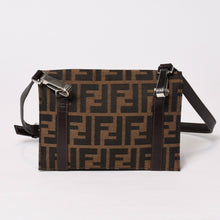 画像をギャラリービューアに読み込む, FENDI フェンディ ワンショルダーバッグ 0915967002 キャンバス レザー ブラウン ズッカ柄 総柄 シルバー金具 美品 中古 4b013868