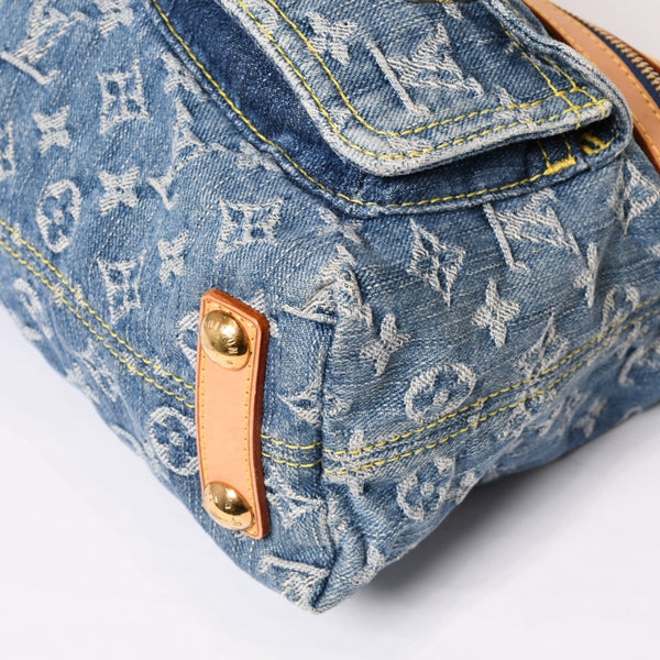Very good condition LOUIS VUITTON Monogram Denim Baggy PM Shoulder Bag One Shoulder M95049 Indigo Blue Used 4b013842