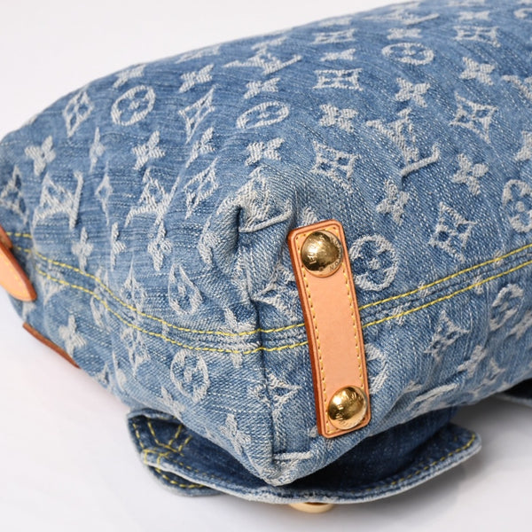 Very good condition LOUIS VUITTON Monogram Denim Baggy PM Shoulder Bag One Shoulder M95049 Indigo Blue Used 4b013842