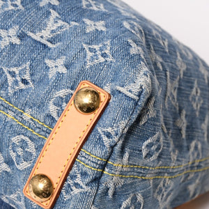 Very good condition LOUIS VUITTON Monogram Denim Baggy PM Shoulder Bag One Shoulder M95049 Indigo Blue Used 4b013842
