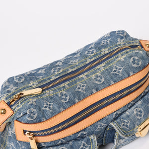 Very good condition LOUIS VUITTON Monogram Denim Baggy PM Shoulder Bag One Shoulder M95049 Indigo Blue Used 4b013842