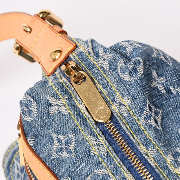 Very good condition LOUIS VUITTON Monogram Denim Baggy PM Shoulder Bag One Shoulder M95049 Indigo Blue Used 4b013842