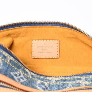 Very good condition LOUIS VUITTON Monogram Denim Baggy PM Shoulder Bag One Shoulder M95049 Indigo Blue Used 4b013842