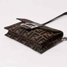 画像をギャラリービューアに読み込む, FENDI フェンディ ワンショルダーバッグ 0915967002 キャンバス レザー ブラウン ズッカ柄 総柄 シルバー金具 美品 中古 4b013868
