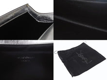 Load image into Gallery viewer, 極美品 YVES SAINT LAURENT イブ サンローラン クラッチバッグ シルバー アクセサリーポーチ 361120 中古 4b001387