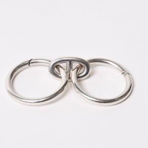 HERMES エルメス シェーヌダンクル キーリング キーチェーン 重量26.2g シルバー 美品 中古 4b013964