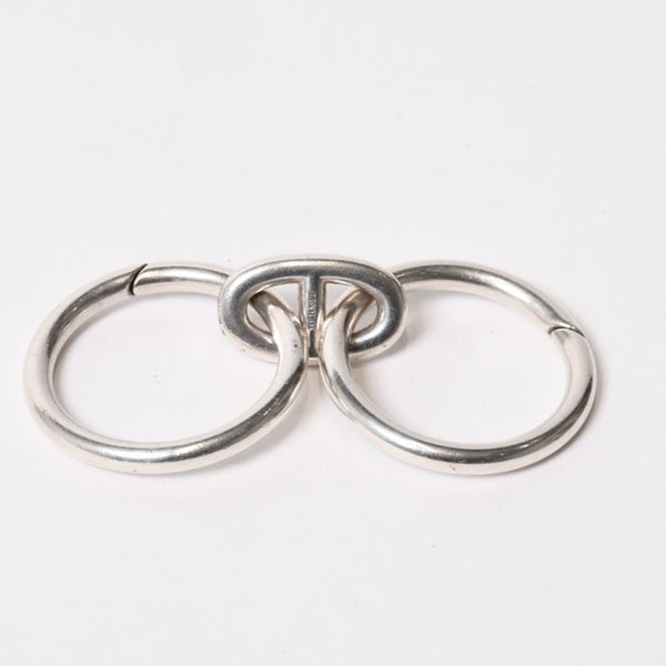 HERMES エルメス シェーヌダンクル キーリング キーチェーン 重量26.2g シルバー 美品 中古 4b013964