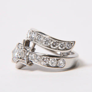CHANEL Comet Ring Ring Accessory Diamond K18WG 12g Silver Hardware Good Condition Used 4b013919