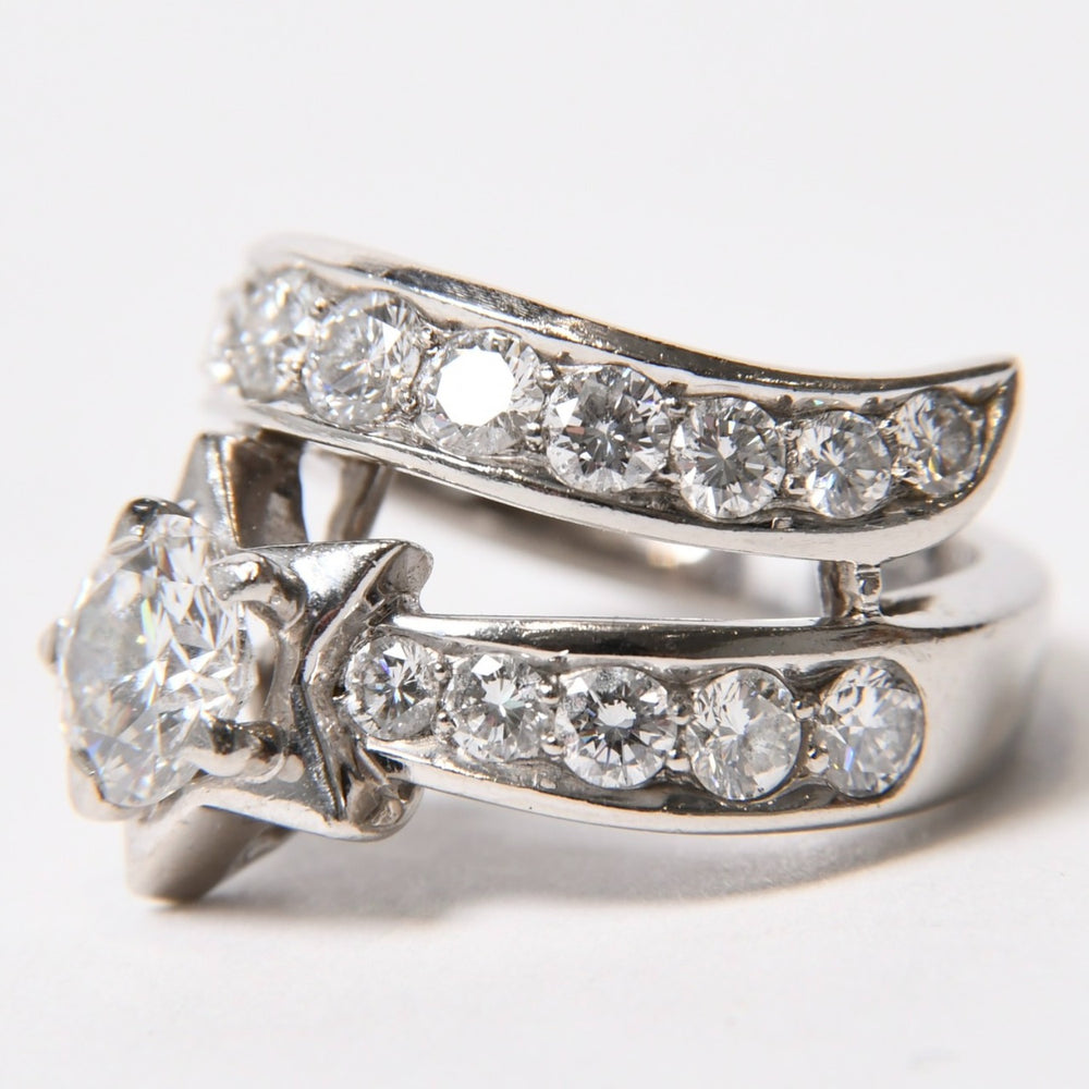 CHANEL Comet Ring Accessory Diamond K18WG 12g Silver Hardware Good Condition Used 4b013919