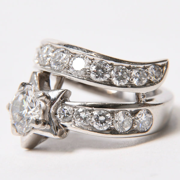 CHANEL Comet Ring Ring Accessory Diamond K18WG 12g Silver Hardware Good Condition Used 4b013919
