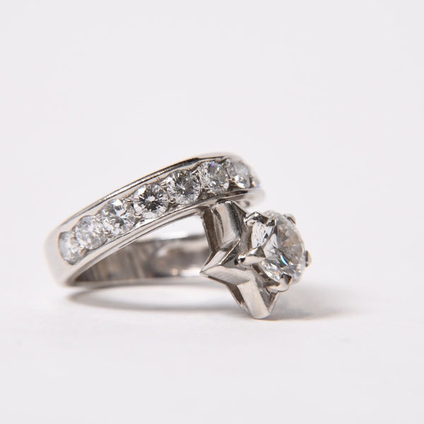 CHANEL Comet Ring Ring Accessory Diamond K18WG 12g Silver Hardware Good Condition Used 4b013919