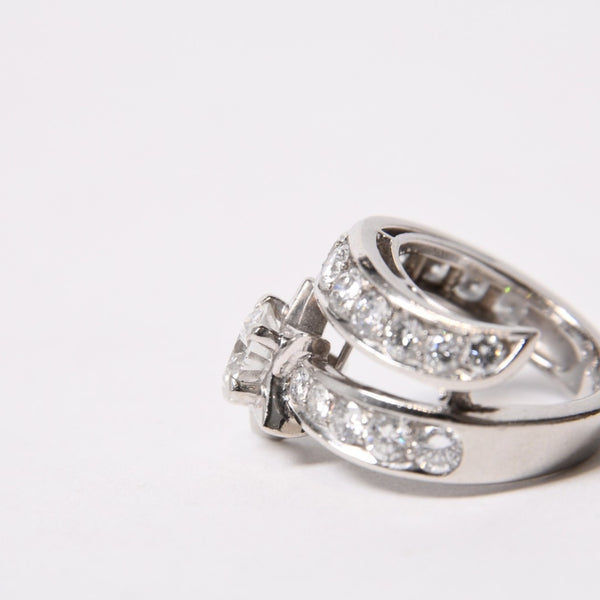 CHANEL Comet Ring Ring Accessory Diamond K18WG 12g Silver Hardware Good Condition Used 4b013919