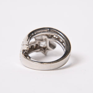 CHANEL Comet Ring Ring Accessory Diamond K18WG 12g Silver Hardware Good Condition Used 4b013919
