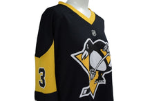 画像をギャラリービューアに読み込む, 極美品 REEBOK リーボック NHL Penguins ピッツバーグ ペンギンズ ゲームシャツ ブラック イエロー ホワイト サイズYOUTH XL 中古 4b001394