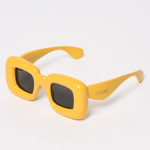 極美品 LOEWE ロエベ サングラス LW40051F サイズ41□28 145 イエロー プラスチック 中古 4b013975