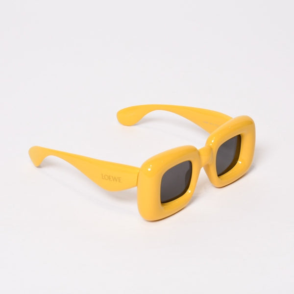 極美品 LOEWE ロエベ サングラス LW40051F サイズ41□28 145 イエロー プラスチック 中古 4b013975