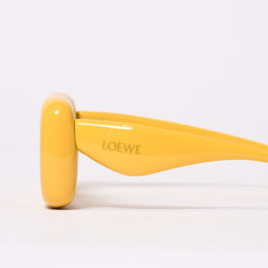 極美品 LOEWE ロエベ サングラス LW40051F サイズ41□28 145 イエロー プラスチック 中古 4b013975