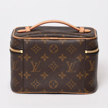 画像をギャラリービューアに読み込む, 極美品 LOUIS VUITTON ルイヴィトン モノグラム ニース ミニ バニティバッグ ハンドバッグ M44495 ブラウン ゴールド金具 中古 4b013940