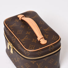画像をギャラリービューアに読み込む, 極美品 LOUIS VUITTON ルイヴィトン モノグラム ニース ミニ バニティバッグ ハンドバッグ M44495 ブラウン ゴールド金具 中古 4b013940