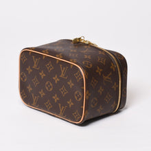 画像をギャラリービューアに読み込む, 極美品 LOUIS VUITTON ルイヴィトン モノグラム ニース ミニ バニティバッグ ハンドバッグ M44495 ブラウン ゴールド金具 中古 4b013940