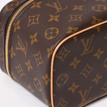 画像をギャラリービューアに読み込む, 極美品 LOUIS VUITTON ルイヴィトン モノグラム ニース ミニ バニティバッグ ハンドバッグ M44495 ブラウン ゴールド金具 中古 4b013940