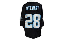 画像をギャラリービューアに読み込む, REEBOK NFL Panthers Stewart リーボック フットボール アメフト ゲームシャツ ブラック サイズ M 美品 中古 4b001396