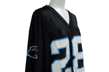 画像をギャラリービューアに読み込む, REEBOK NFL Panthers Stewart リーボック フットボール アメフト ゲームシャツ ブラック サイズ M 美品 中古 4b001396