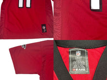 画像をギャラリービューアに読み込む, REEBOK NFL Falcons Jones リーボック フットボール アメフト ゲームシャツ レッド 品質タグなし サイズ XL 美品 中古 4b001400
