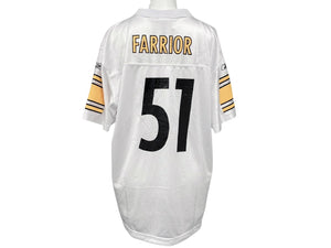 REEBOK NFL Steelers Farrior Reebok Football American Football Game Shirt White Size XL Good Condition Used 4b001401