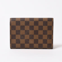 画像をギャラリービューアに読み込む, LOUIS VUITTON ルイヴィトン ポルトトレゾールエテュイパピエ 長財布 N61202 ダミエキャンバス ブラウン ゴールド金具 美品 中古 4b010897