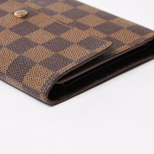 画像をギャラリービューアに読み込む, LOUIS VUITTON ルイヴィトン ポルトトレゾールエテュイパピエ 長財布 N61202 ダミエキャンバス ブラウン ゴールド金具 美品 中古 4b010897
